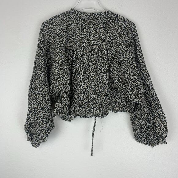 Pilcro Anthropologie‎ Shirt Womens XXS The Sidney Batwing blouse Cinched Waist - Picture 5 of 10